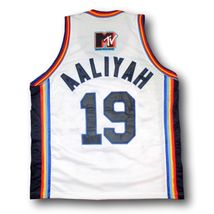 Aaliyah #19 BrickLayers Rock N' Jock Basketball Jam Jersey White Any Size image 2