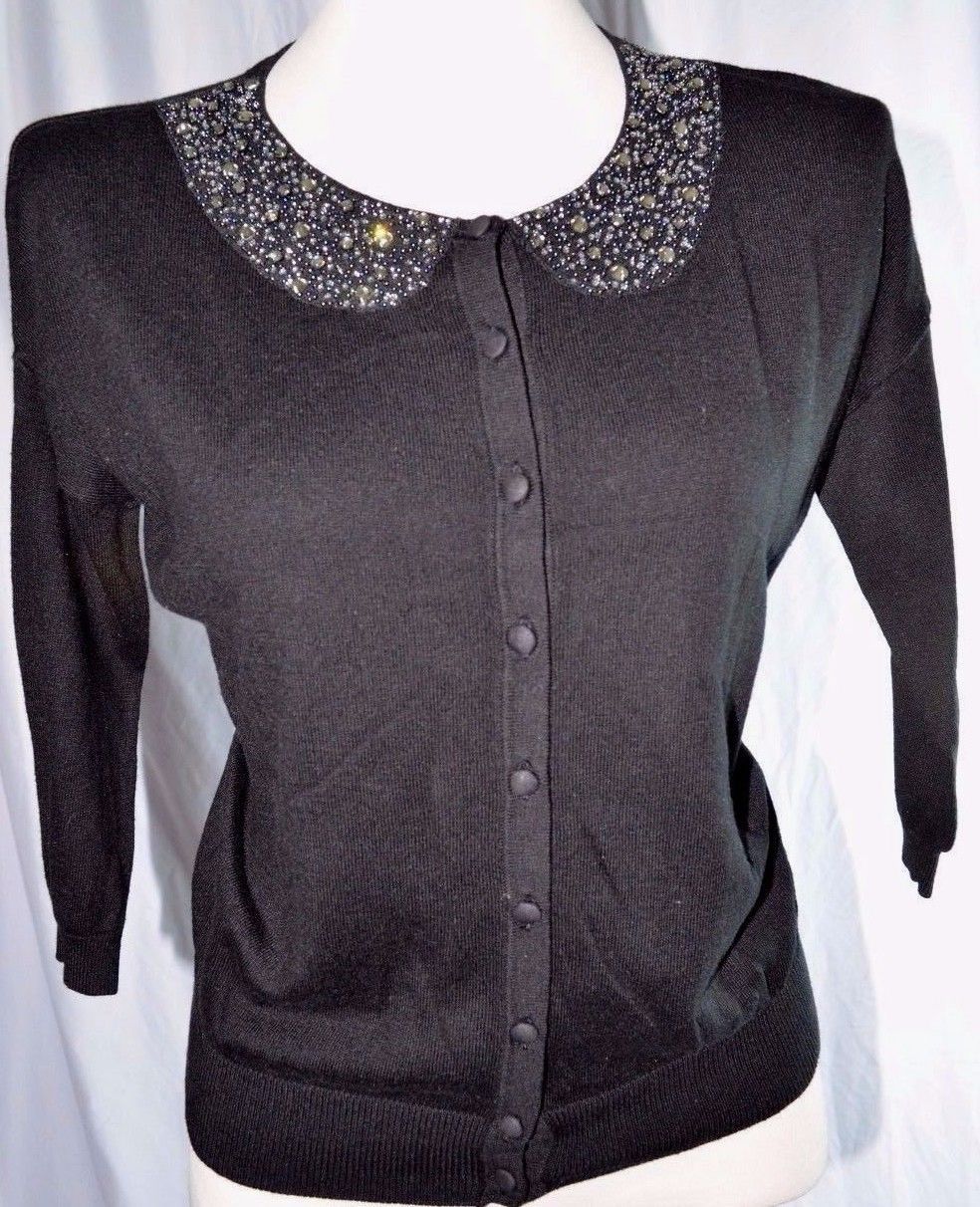 ann taylor black cardigan