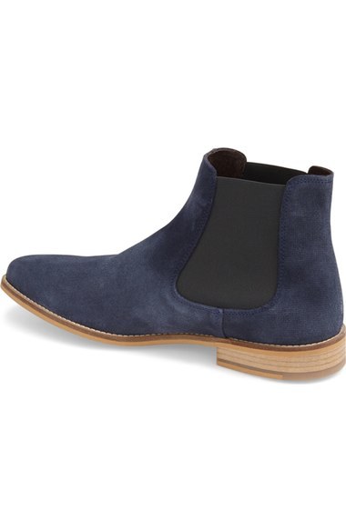 navy blue chelsea boot