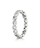 925 Sterling Silver Forever More Stackable Ring with Clear Zirconia For Women - $16.99