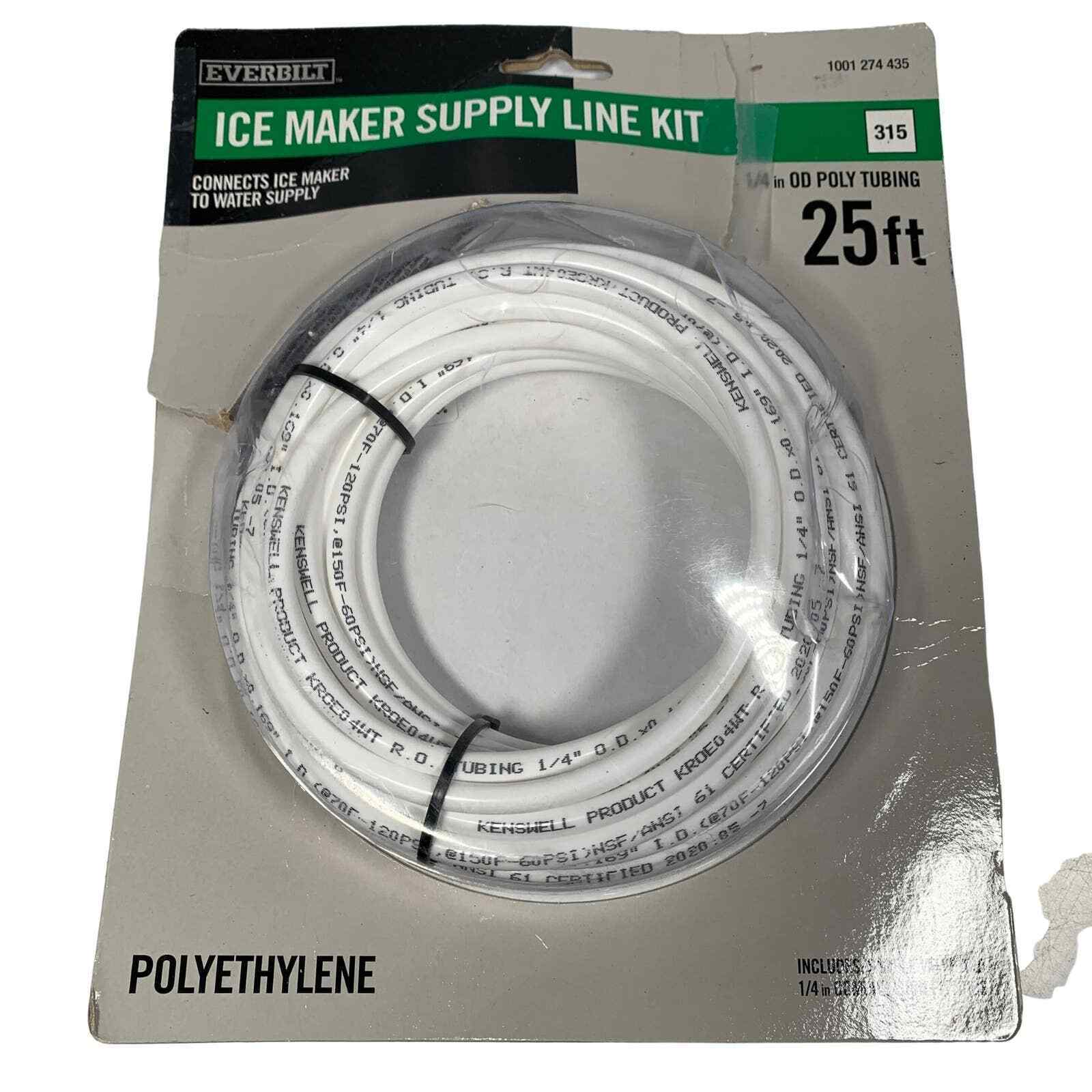 Everbilt Ice Maker Supply Line 1/4 in OD Polyethylene Tubing 25ft
