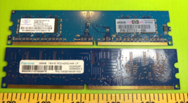 Lot of 2) HP  377724-888 Memory RAM 256Mb PC2-5300U DDR2-667MHz PC2-5300 240-Pin - $10.89