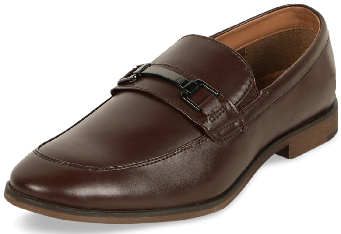 Horsebit Loafer Shoes, Chocolate Brown Moc Toe Wedding Shoes, Men Leather Shoes,