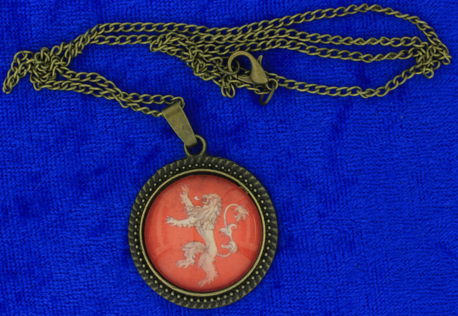 Lannister Lion Necklace or Keychain Game of Thrones Chain Style Length Choice - $4.99 - $6.49