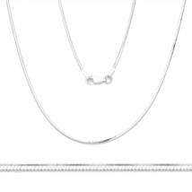 1.1mm Men/Women's Stylish 14K WGP 925 Silver Snake Link Italian Chain Necklace - $26.23