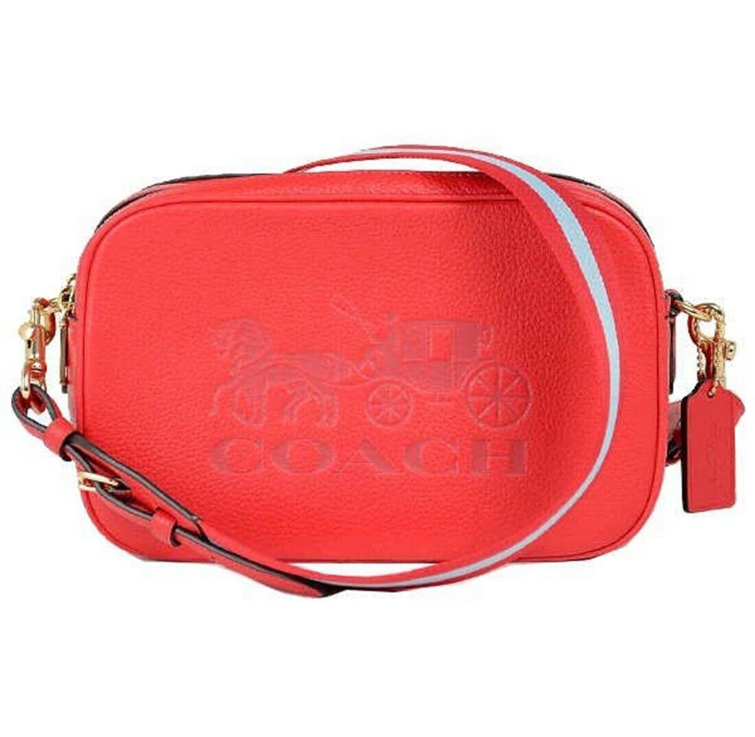NWT COACH Jes Crossbody Luxury Logo Charm Shoulder Bag Cute Bright Red