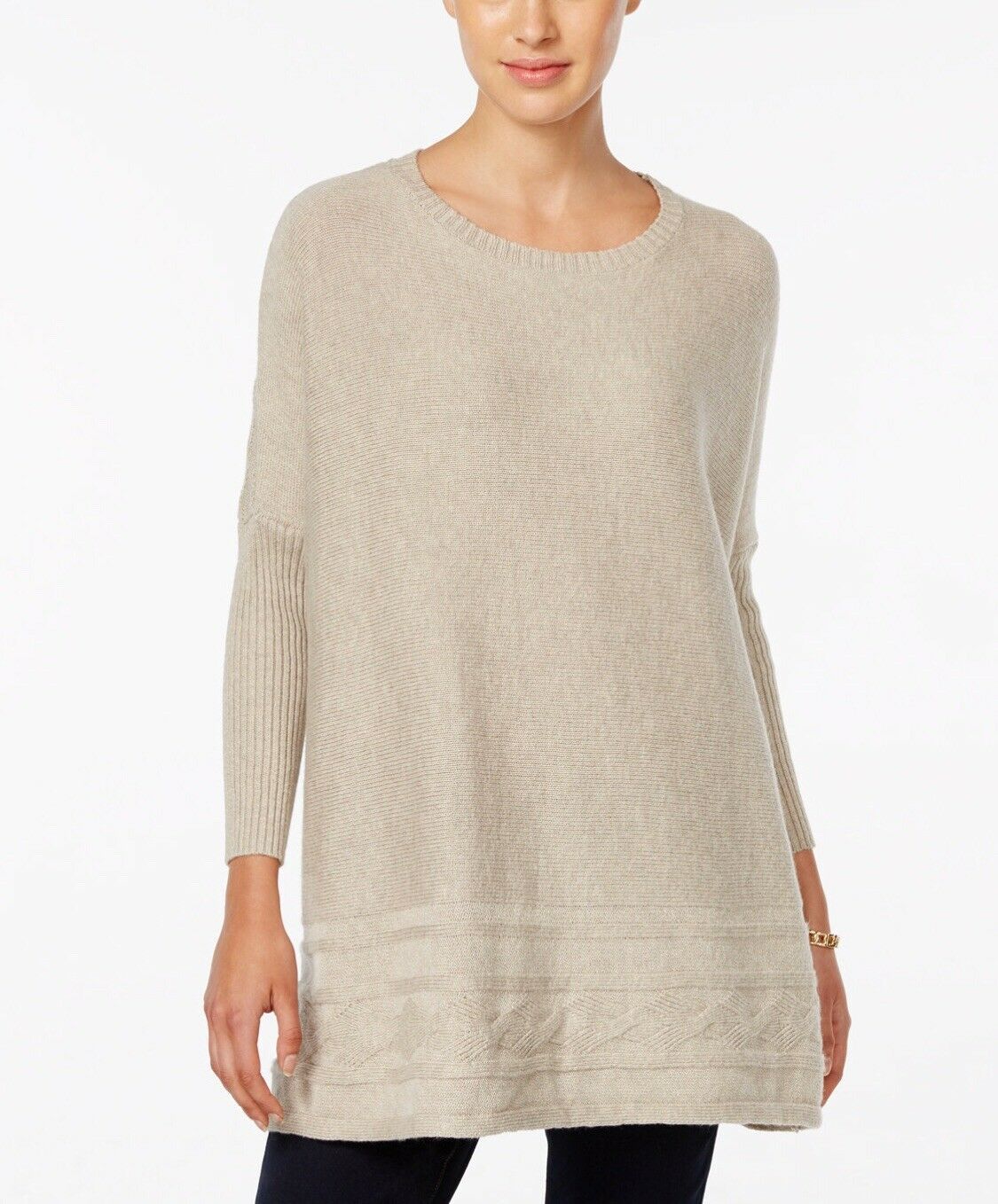 beige knit pullover