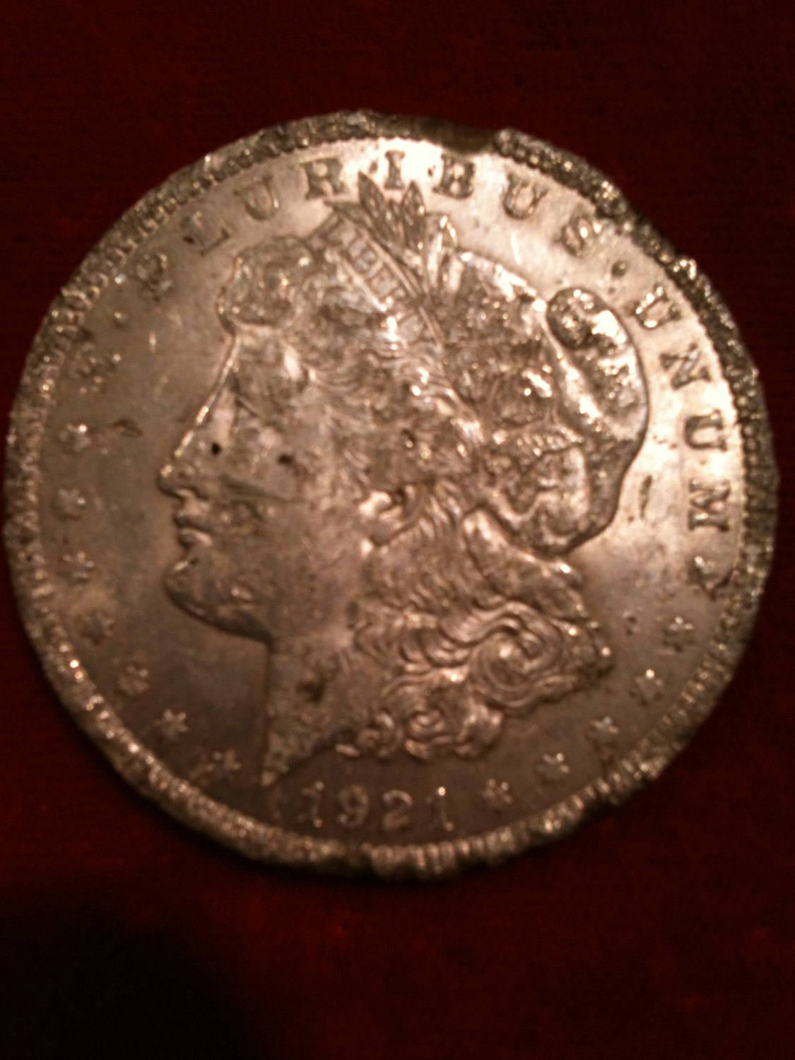 Vintage 1921 One Dollar Silver Two Coins E Pluribusunumunited States Of Am Peace 1921 35 3874