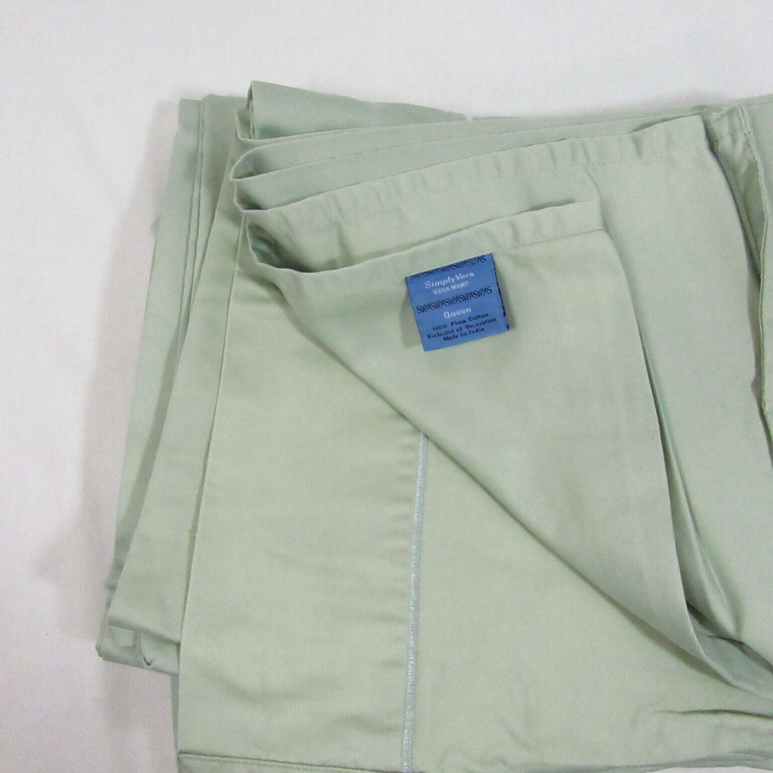 Vera Wang Sage 800Thread Count Pima Cotton Queen Flat Sheet Sheets