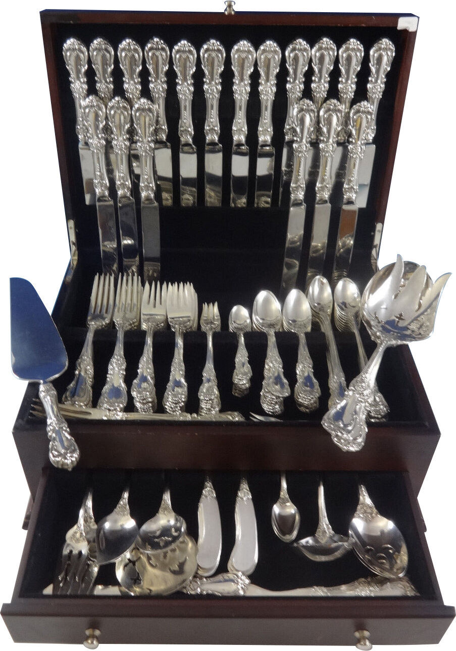 Primary image for Burgundy by Reed & Barton Sterling Silver Flatware Set 18 Service 157 Pcs Dinner