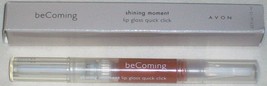 Avon Be Coming Shining Moment Quick Click Lip Gloss "Caramel" New - $0.93