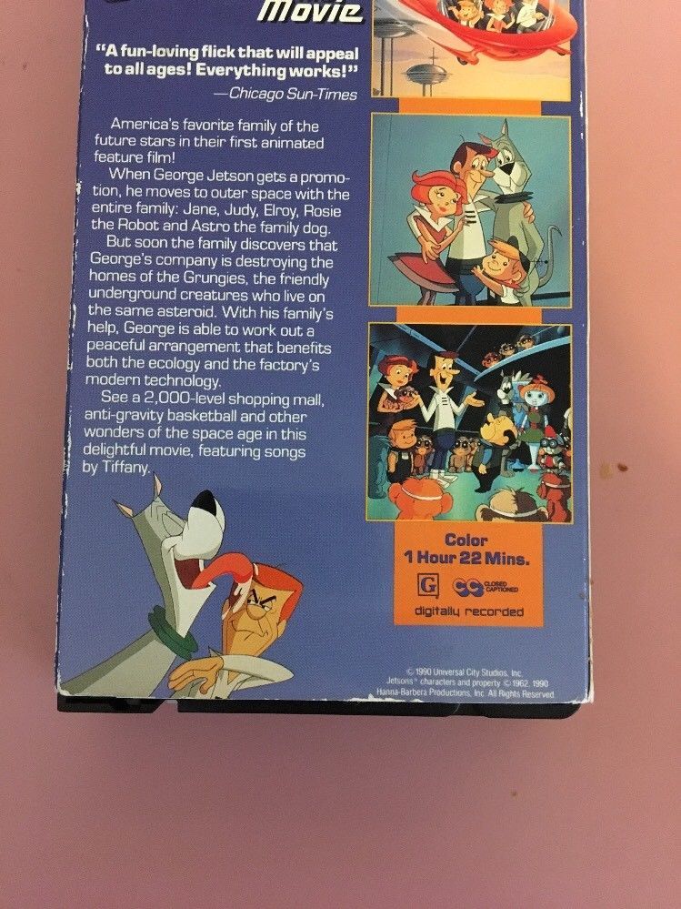 Jetsons The Movie(VHS,1990)Animated Hanna BarbaraTESTEDRARE VINTAGE