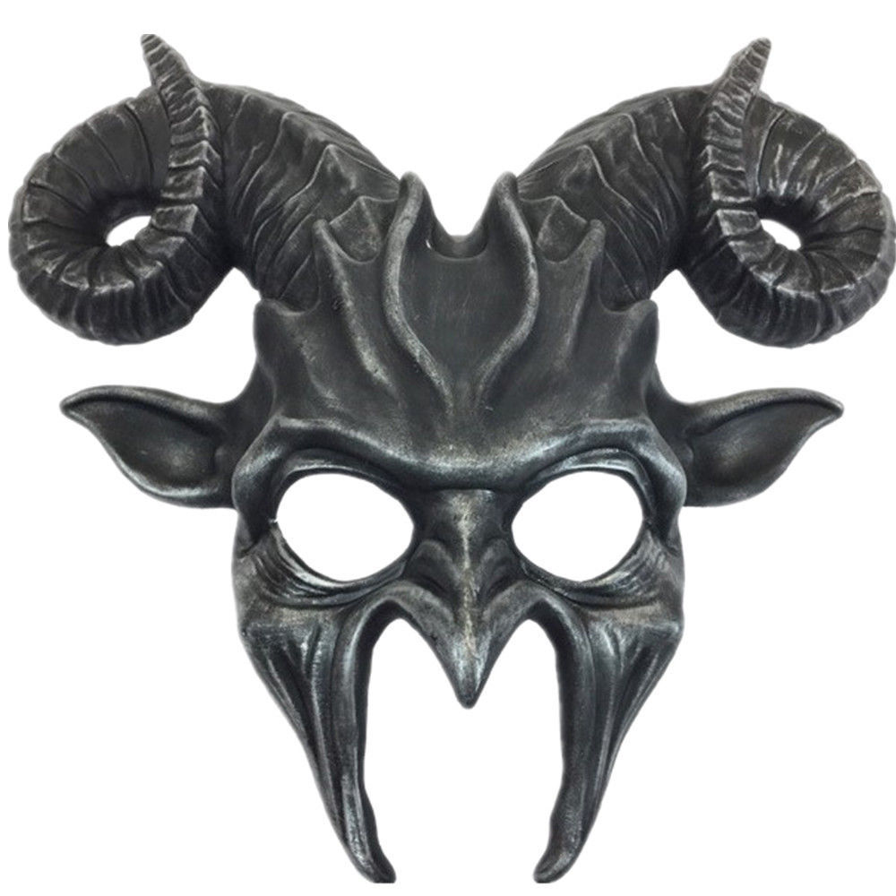 Ram Goat Face Masquerade Animal Devil Mask Costume Halloween Horror ...