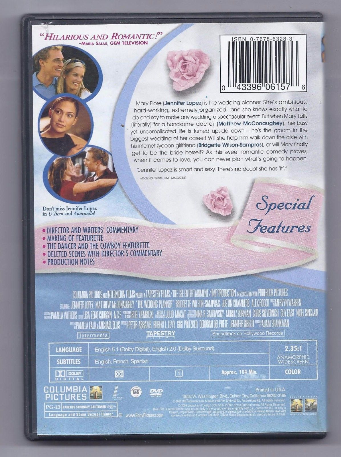 The Wedding Planner Dvd 2001 And 28 Similar Items