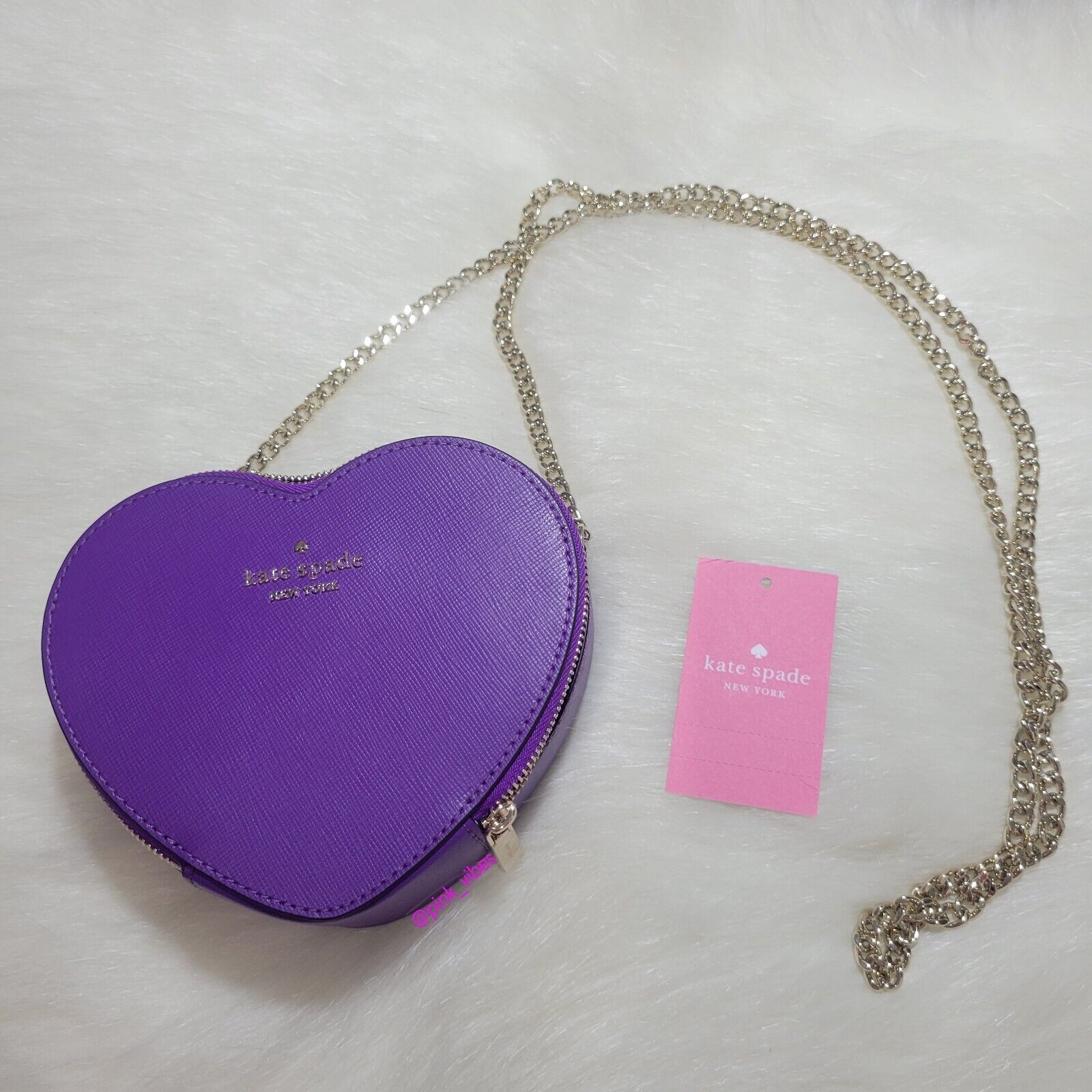 NWT Kate Spade New York Purple Mini Love Shack Heart Crossbody Purse $259