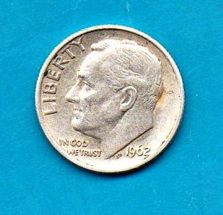 1962 Roosevelt Dime - Silver - Near Uncirculated - $6.00