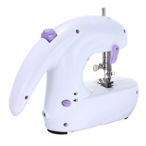 (White) Portable Sewing Machine 2 in 1 Sewing Machines & Sergers