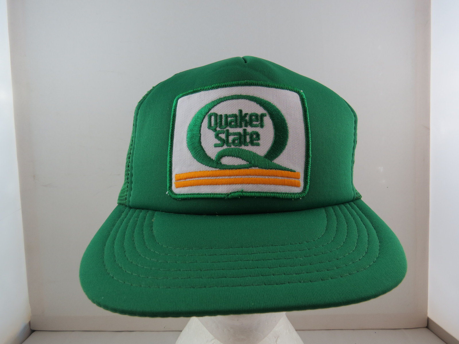 Vintage Trucker Hat Quaker State Oil Crested Adult One Size