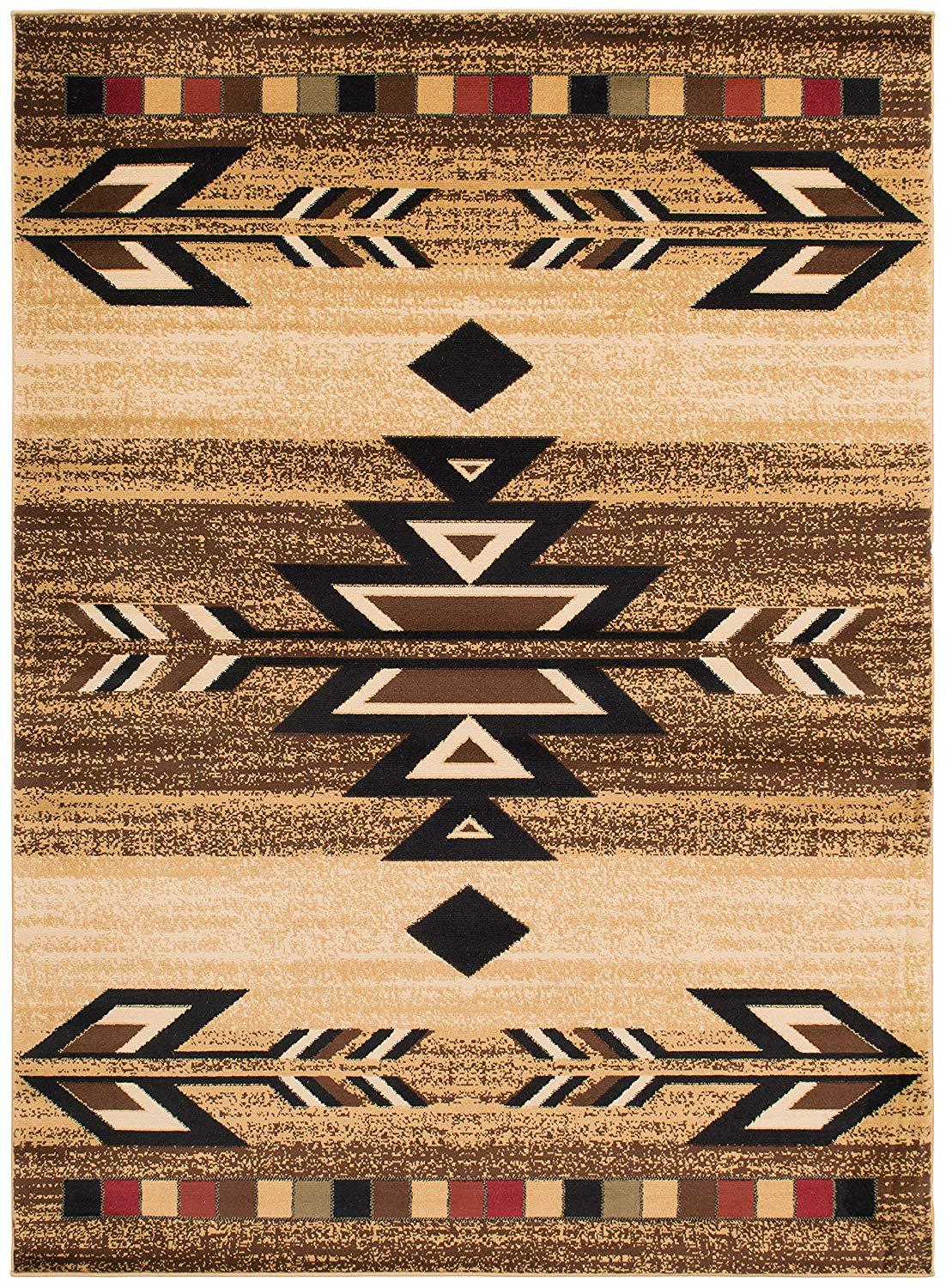 Rustic Lodge, Southwestern 5x7 Area Rug, 5'3