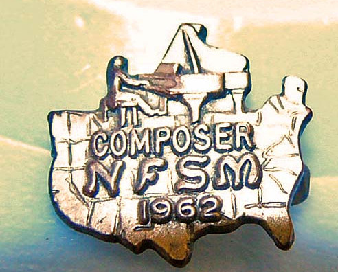 Primary image for Vintage NFSM 1962 Bronze Composer Pin Piano