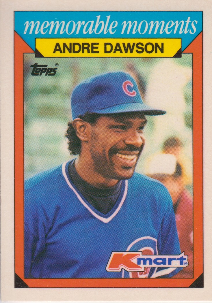 Andre Dawson 1988 Topps Kmart Memorable Moments Card 9 Baseball Cards