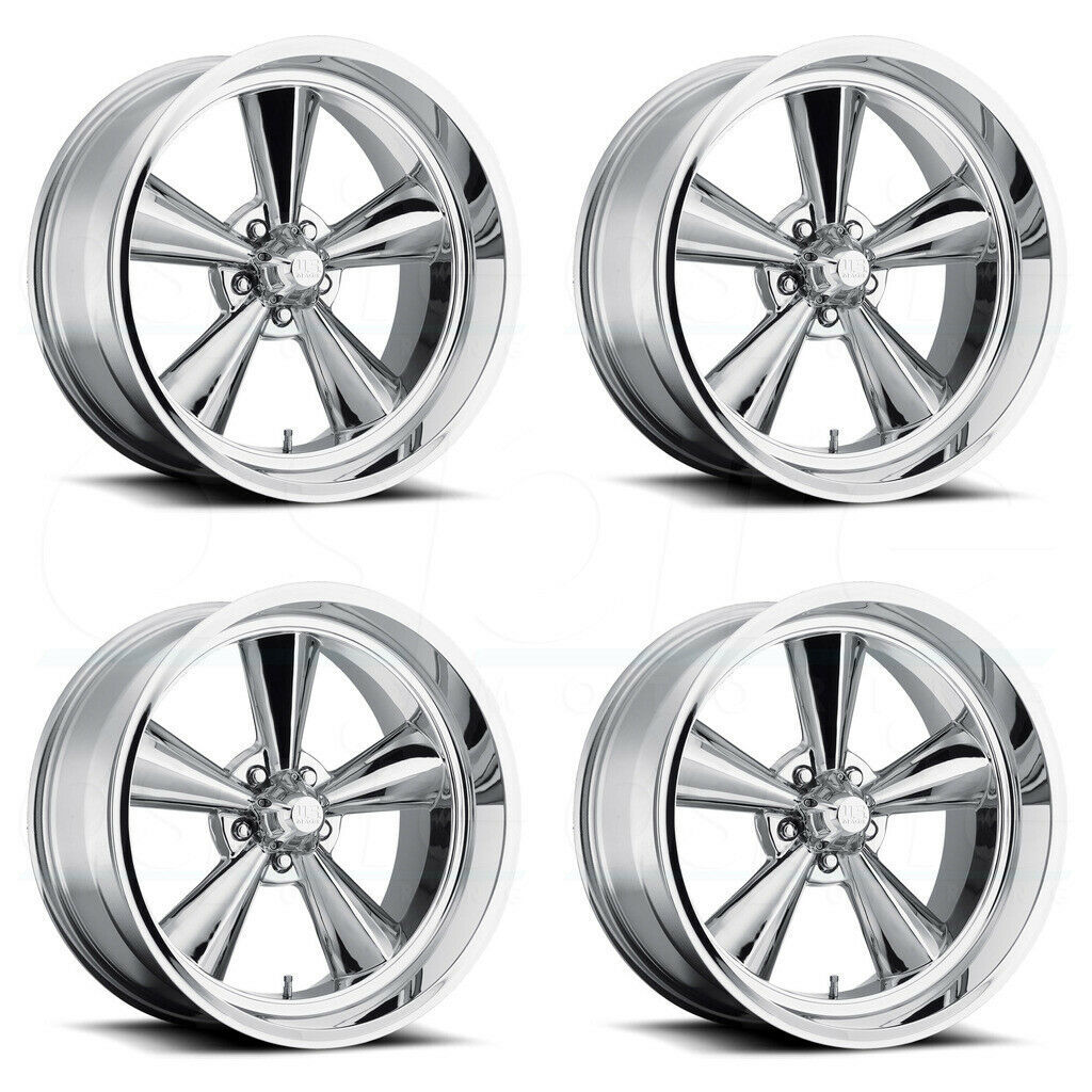 15x8 Us Mags U104 Standard 5x120.65 0 Chrome Wheels Rims Set(4) - Wheels