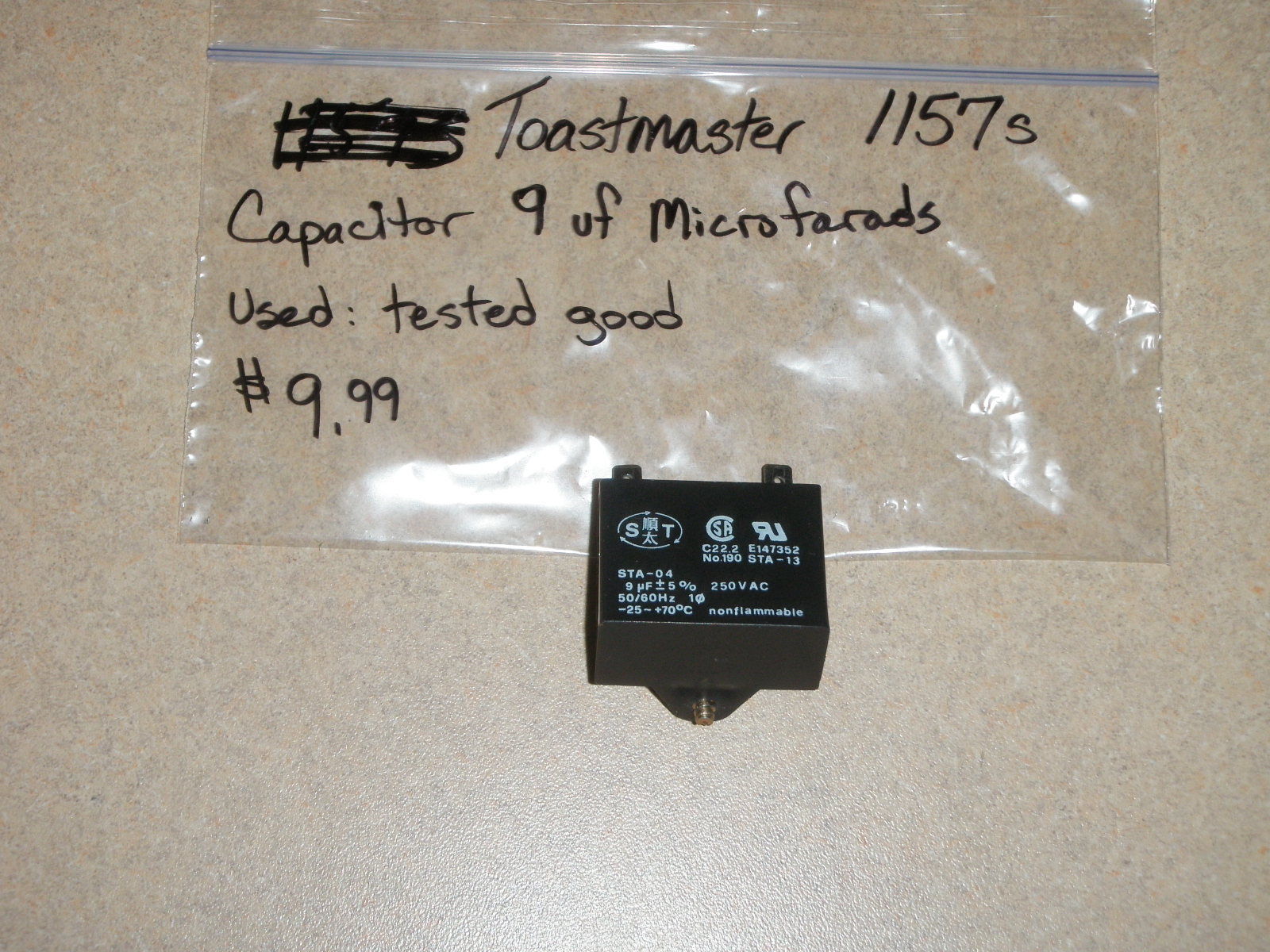 Toastmaster Bread Maker Machine Capacitor 9 And Similar Items