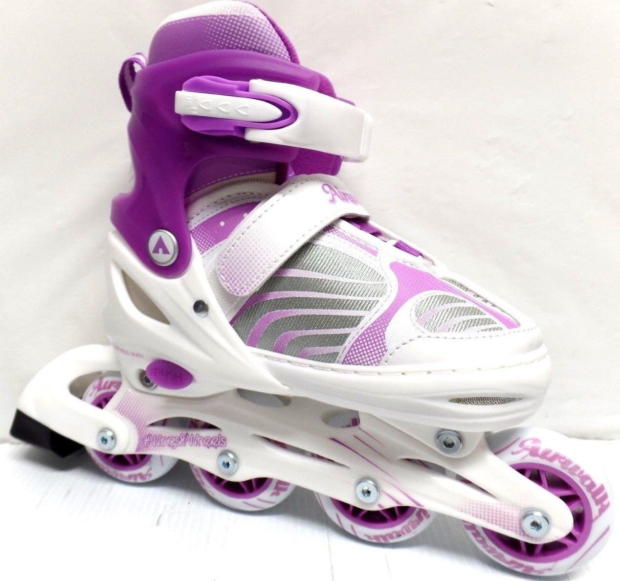 AIRWALK Youth Inline Skates Escape WHITE/PURPLE J133 Adjustable