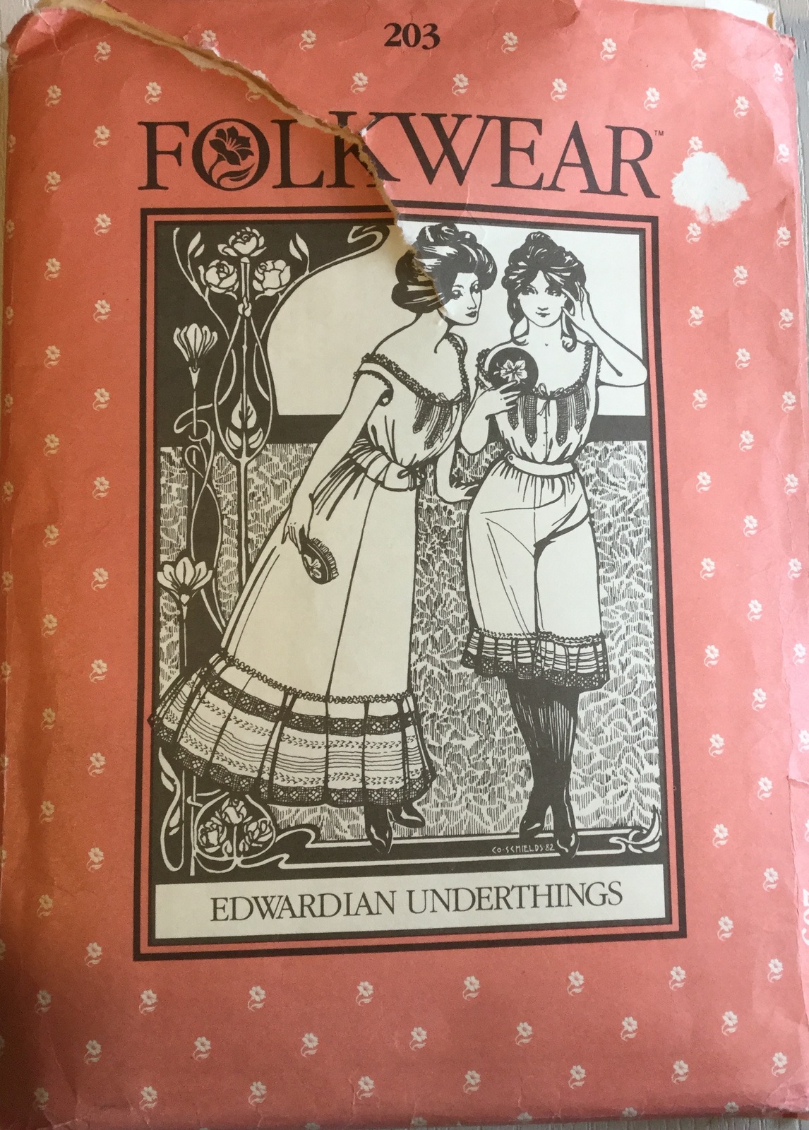 Folkwear 203 Misses' Edwardian Underthings Sizes Sm,Med, Lrg Cut ...