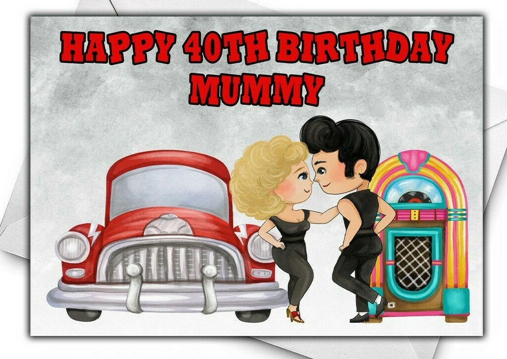 GREASE MOVIE Personalised Birthday Card Large A5 Grease Birthday
