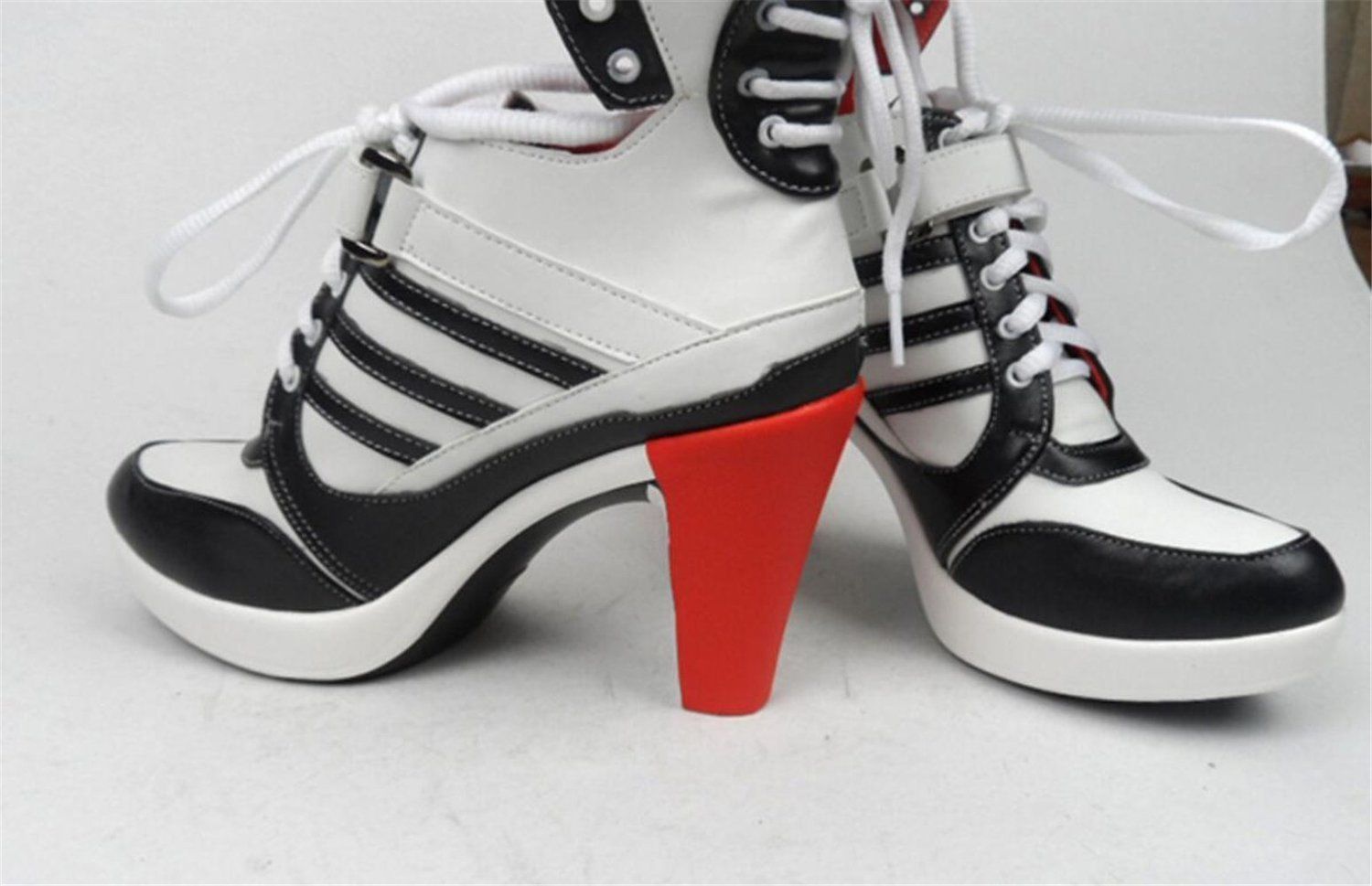 Womens Halloween Cosplay Shoes Suicide Squad Harley Quinn