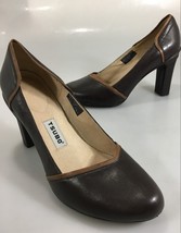Tsubo Womens 8.5US Avoca Dark Chocolate Brown Leather 3.5&quot; Heels Pumps S... - $53.41