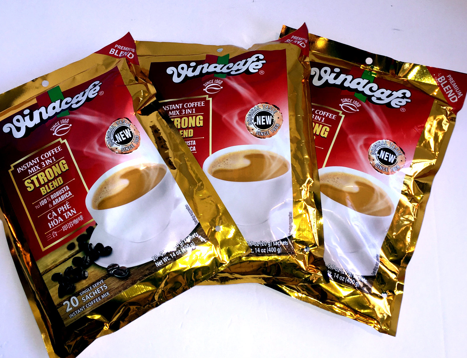 Vinacafe Strong Blend 3In1 Instant Premix Vietnamese Coffee 20