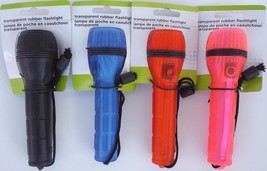 WATER RESISTANT FLASHLIGHTS Soft Rubber Grip with Wrist Cord 6" SELECT: Color - $1.69