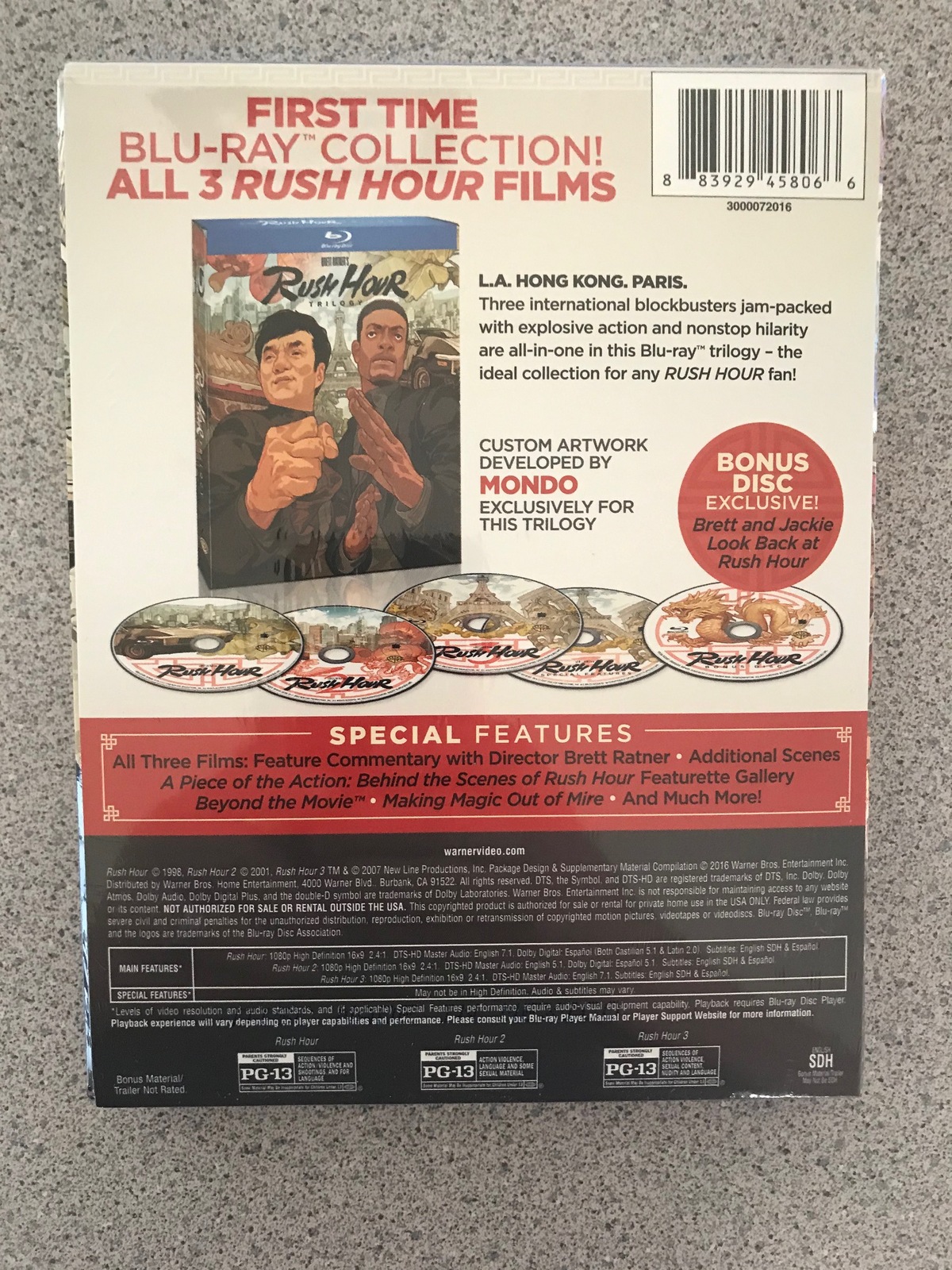 Rush Hour Trilogy (Blu-ray) Box set Brand New factory Sealed - DVD, HD ...