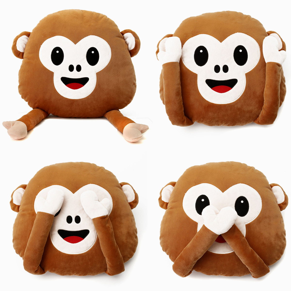 Monkey Emoji Emoticon Throw Plush Stuffed Toy Doll Decor Gift Toys