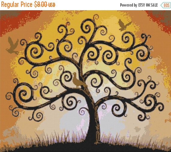 Tree of life - 276 x 229 stitches - Cross Stitch Pattern L400