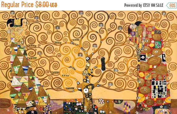 Tree of life Klimt - 496 x 289 stitches - Cross Stitch Pattern L402