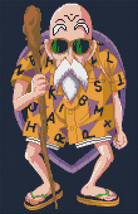 counted Cross Stitch Pattern Master roshi dragon ball 110x170 stitches BN1165 - $3.99