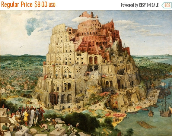 Tower of Babel Bruegel - 496 x 363 stitches - Cross Stitch Pattern L671