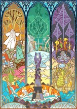 counted Cross Stitch Pattern LOTR stained glass 220*309 stitches BN980 - $3.99