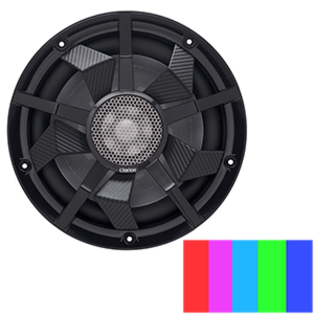 Clarion 10 Marine Subwoofer w/Black and Silver Grilles Car Subwoofers