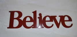 New LARGE BELIEVE INSPIRATIONAL STEEL HOME DECOR WORD WALL ART SIGN  24" x 7" image 4