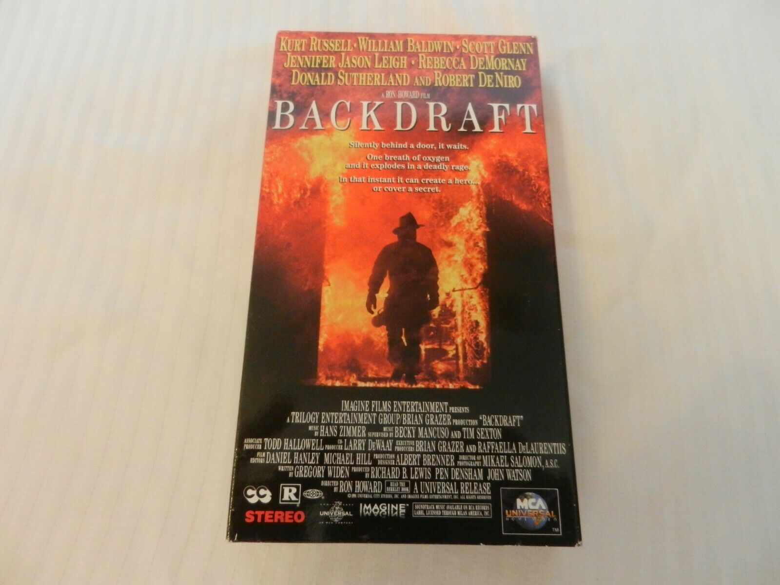 Backdraft (VHS, 1991) Kurt Russell, Donald Sutherland - VHS Tapes