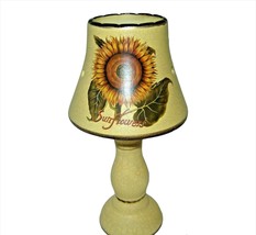 Sunflower Tealight Burner Lamp Shade Vintage look Garden Porch Flower Country - $38.60