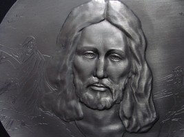 Hamilton Mint Pewter Collector Plate of Jesus - numbered #645 - $6.99