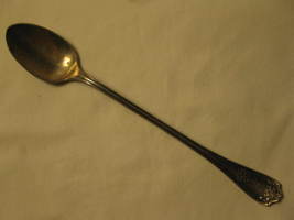 Rogers Bro. 1910 Verona Pattern Silver Plated 7.5" Iced Tea Spoon - 'N' Mono. #2 - $9.00