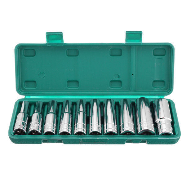 Deep-Impact-Socket-Set-Drive-Metric-SAE-Chrome-Vanadium-Steel-case