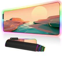 Rgb Gaming Mouse Pad, Extended Large Size Led Mouse Mat Natural Rubber - $43.99
