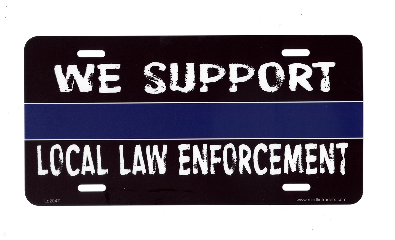 We Support Local Law Enforcement License Plate LP2047 Exterior